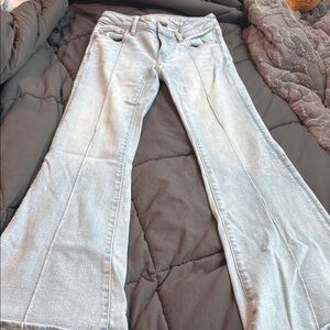 American Eagle Outfitters Blue Flare Wide Leg Jeans